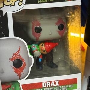 Funko Drax Holiday Edition with Red and Green Accents